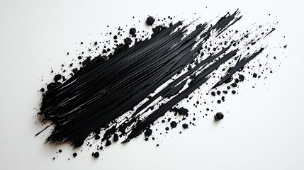 rough charcoal smear, minimal and abstract, center-focused roughness, black grunge texture
