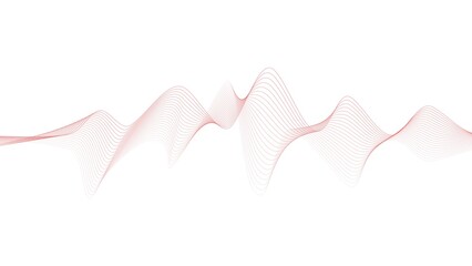 Vibrant Red Electro Waveform Abstract Design