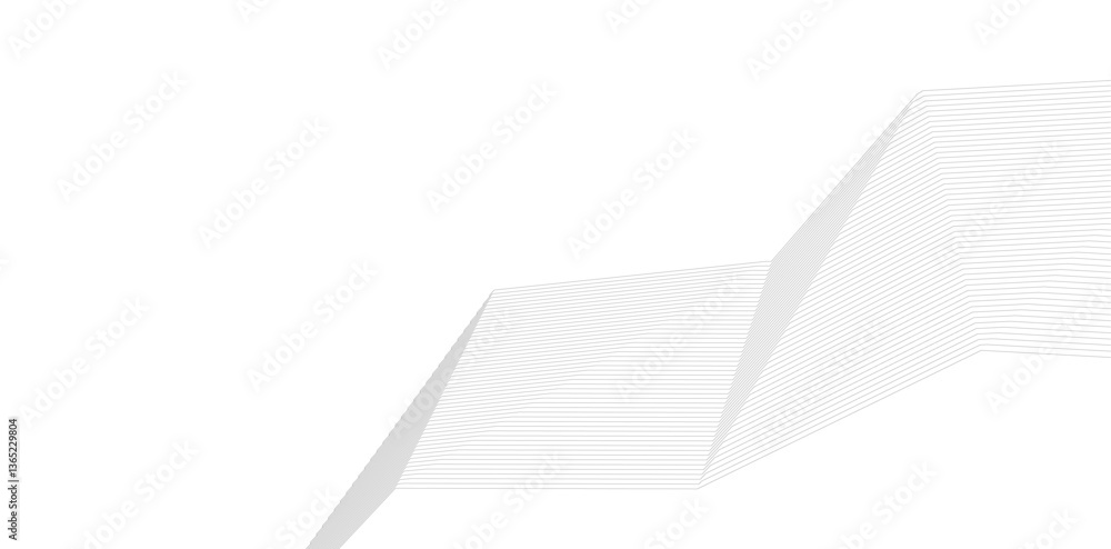 Poster minimalist abstract line art - geometric architecture and futuristic design - vector illustration