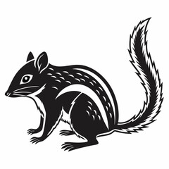 Bandicoot black silhouette icon vector