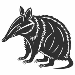 Bandicoot black silhouette icon vector