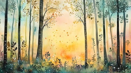 A whimsical watercolor background