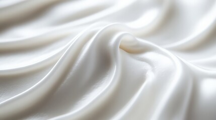 Fototapeta premium Close-up of Elegant White Satin Fabric