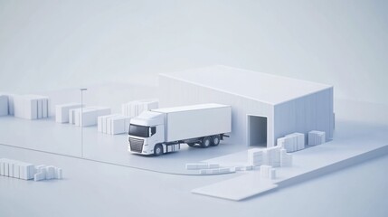 An AI powered logistics optimization platform, using machine learning to optimize routes and delivery schedules for maximum efficiency, Logistics tech style