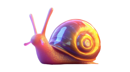 snail on a white background