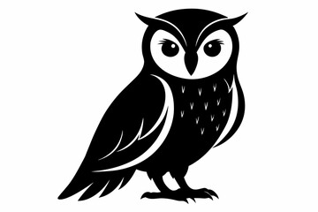 Fototapeta premium barn owl silhouette black vector