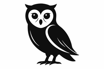 Fototapeta premium barn owl silhouette black vector