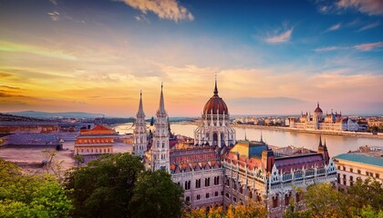 Naklejka premium hungarian parliament budapest
