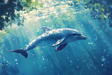 dolphin in the water
