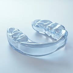 Transparent mouthguard used for dental protection during sports or sleep in a clinical setting