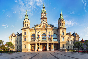 Obraz premium Town hall of the hungarian city Gyor, Hungary