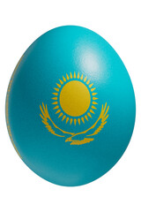 Rendered easter egg with a flag of Kazakhstan on the surface.