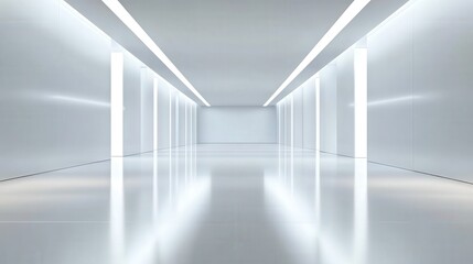 Modern Minimalist Empty Corridor Interior