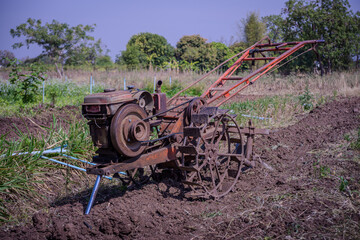 Small Agricultural Vehicle in Rural Thailand