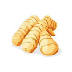 My Simple flat 2D icon ginger root isolated on a white background, vector, flat design, animation design, simple flat 2D icon, minimalist design, clipart