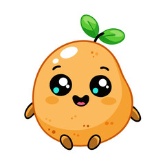 Fototapeta premium cartoon apple with a smile