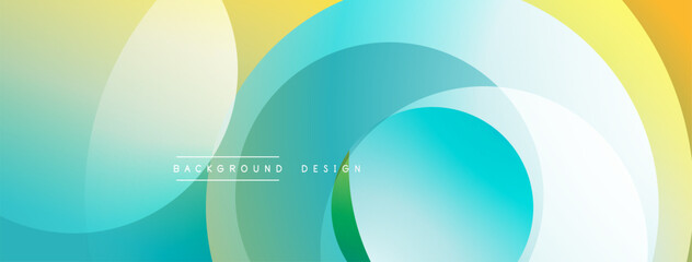 Background design with overlapping circular shapes, featuring smooth gradients and soft lighting effects, creating a dynamic abstract composition