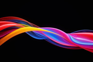 colorful wave of light on a black background2