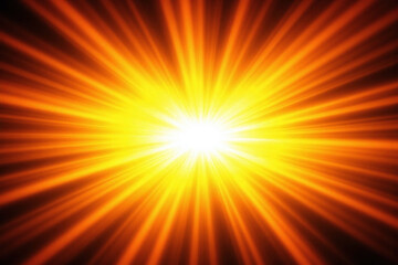 Fototapeta premium bright yellow light burst on a dark background