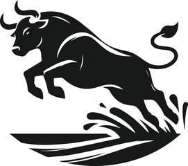 Bull animal vector silhouette