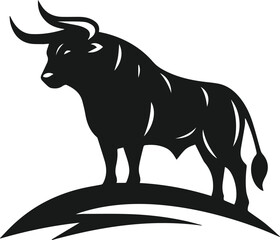 Bull animal vector silhouette