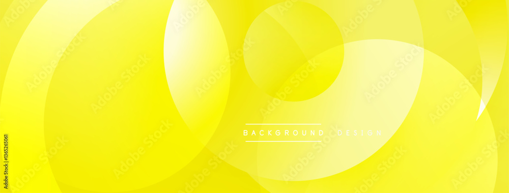 Aufkleber Layered circular shapes in vivid colors form a gradient-rich abstract design with smooth transitions, depth effects, and a modern, futuristic aesthetic