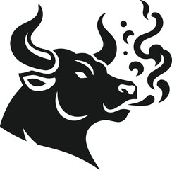 Bull animal vector silhouette