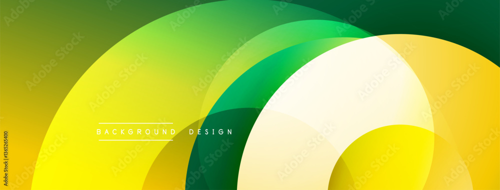 Aufkleber layered circular shapes in vivid colors form a gradient-rich abstract design with smooth transitions