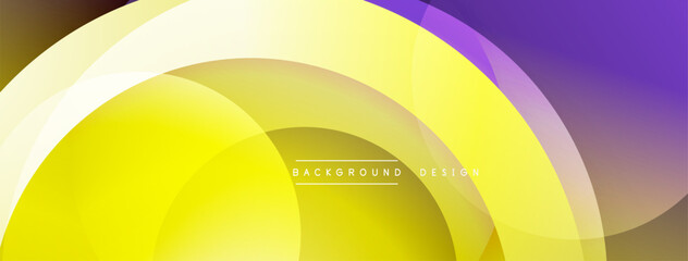 Abstract composition with layered circular elements, blending gradients and soft transitions, creating a sense of depth, motion, and visual harmony