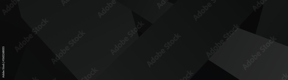 Aufkleber abstract geometric dark background with overlapping black triangles.