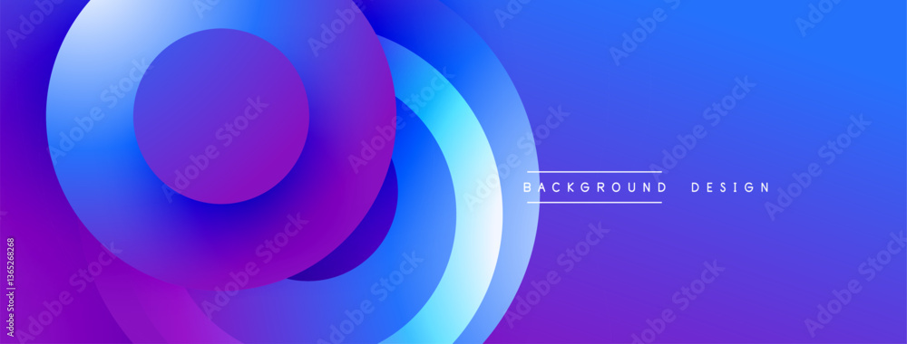 Aufkleber background design with overlapping circular shapes, featuring smooth gradients and soft lighting eff