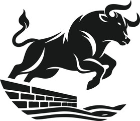 Bull animal vector silhouette