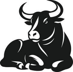 Bull animal vector silhouette
