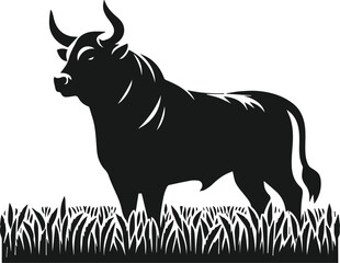 Bull animal vector silhouette