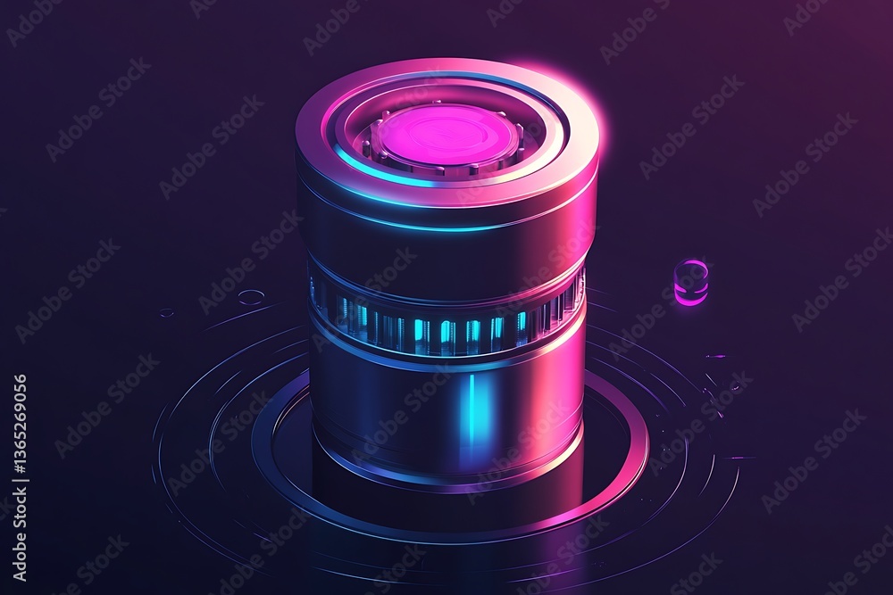 Aufkleber a high-tech vector showcasing an abstract piston with intricate design.