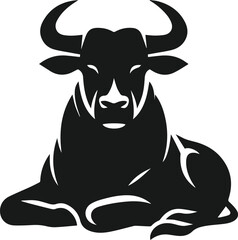Bull animal vector silhouette