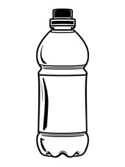 water bottle illustration icon, black silhouette vector