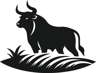 Bull animal vector silhouette