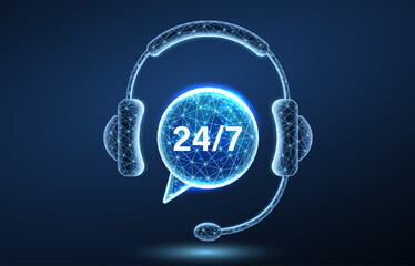 Customer service. Support call, live advice, phone bot, chat headphone