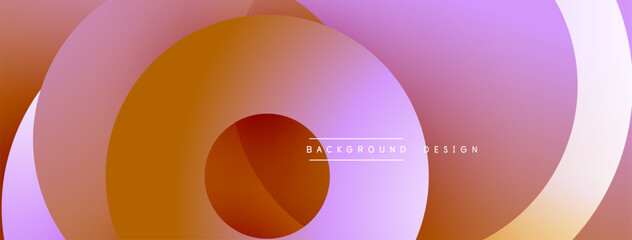Abstract composition with layered circular elements, blending gradients and soft transitions, creating a sense of depth, motion, and visual harmony