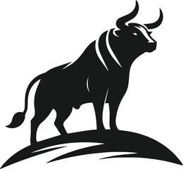 Bull animal vector silhouette