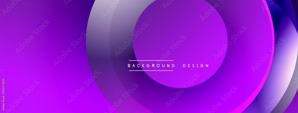Poster background design with overlapping circular shapes, featuring smooth gradients and soft lighting eff