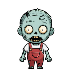 Spooky Character: A cartoon zombie stands menacingly.