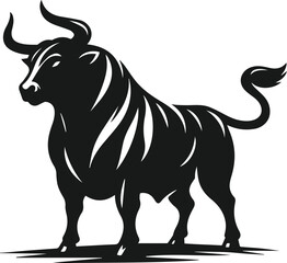 Bull animal vector silhouette