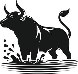 Bull animal vector silhouette