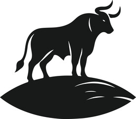 Bull animal vector silhouette