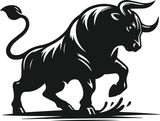 Bull animal vector silhouette