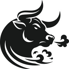 Bull animal vector silhouette