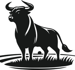 Bull animal vector silhouette