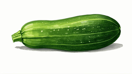 Green Zucchini isolated watercolor vector illustration svg